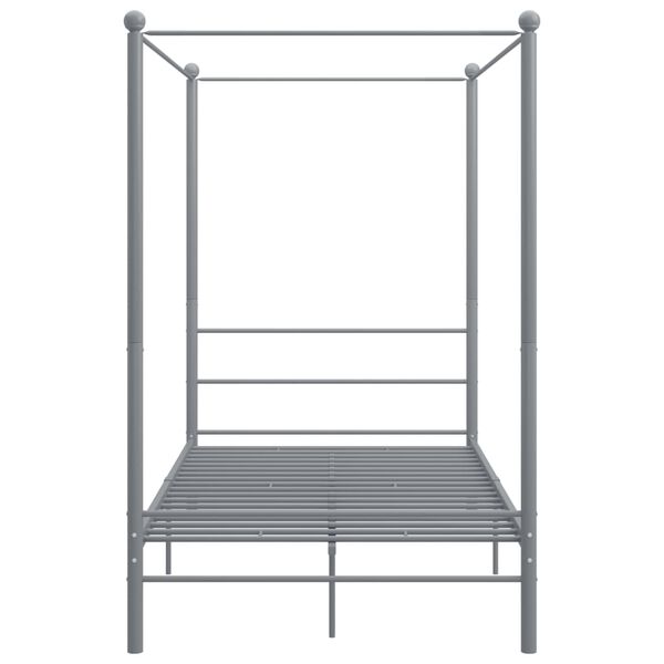 vidaXL Bed Frame Grey Powder-coated metal Double Durable Bed Frame