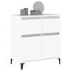 vidaXL Sideboard White Engineered wood, metal Medium Sideboard