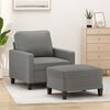 vidaXL Sofa Chair with Footstool Dark Gray 23.6" Fabric