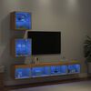 vidaXL 5 Piece TV Wall Units with LED Sonoma Oak Engineered Wood