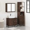 vidaXL Bathroom Furniture Set Brown Oak Engineered Wood, Metal