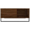 vidaXL Coffee Table Brown Oak Engineered Wood, Metal Medium Coffee Table