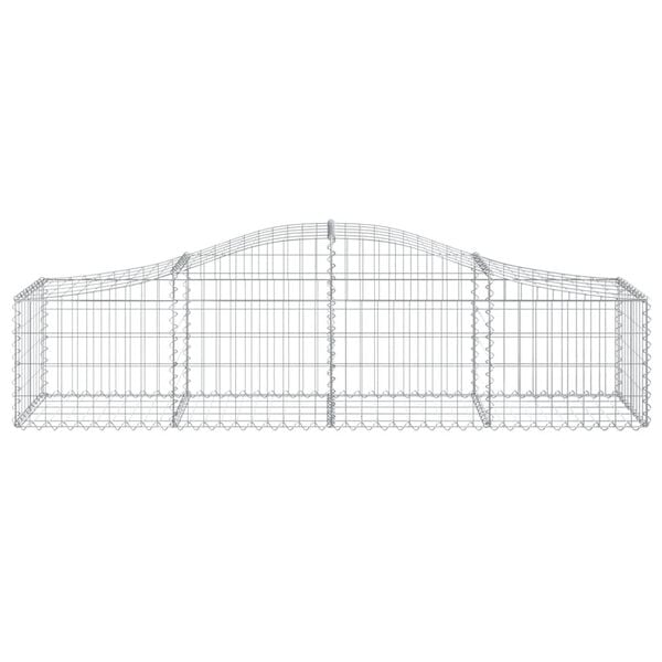 vidaXL Gabion Basket Set of 18 Silver Galvanized iron Large Durable