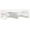 vidaXL Day Bed White Solid pine wood S