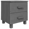 vidaXL Bedside Cabinet Set of 2 Dark Grey Solid Pinewood, MDF