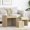 vidaXL Nesting Table Set of 3 Sonoma oak Engineered wood 3 sizes