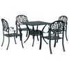 vidaXL Garden Dining Set Green Cast Aluminum Medium Durable