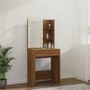 vidaXL Dressing Table Brown Oak Engineered wood, Acrylic Medium