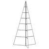 vidaXL Metal Christmas Tree Black Powder-coated steel 55.1 in Foldable