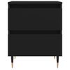 vidaXL Nightstand Set of 2 Black Engineered wood, iron Standard