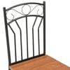 vidaXL Dining Chair Set of 4 Brown and black MDF and Steel Standard