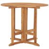 vidaXL Dining Table Teak Solid Teak Wood Medium Foldable Dining Table