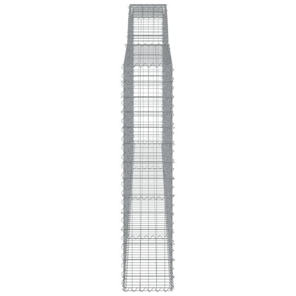 vidaXL Gabion Basket Silver Galvanized iron 157.5 x 11.8 x 63.0 in