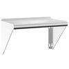 vidaXL Wall Shelf Silver Stainless Steel 19.7 x 11.8 x 12.2 in