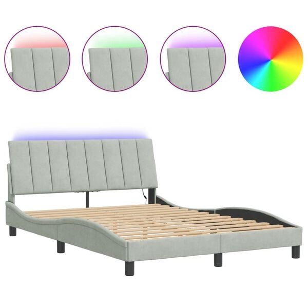 vidaXL Bed Frame Light Grey