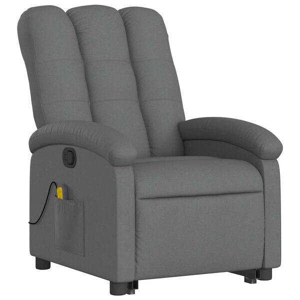 vidaXL Stand Up Massage Recliner Chair Dark grey