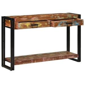 vidaXL Console Table Multicolour 120 x 33 x 75 cm solid reclaimed wood