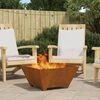 vidaXL Fire Pit Brown 23.62 x 23.62 x 11.81 in Steel