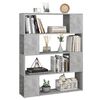 vidaXL Book Cabinet Room Divider Concrete grey Engineered wood
