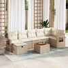 vidaXL Garden Sofa Set Beige and Cream White