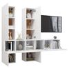 vidaXL TV Cabinet Set Set of 7 White Engineered wood TV Cabinet Set