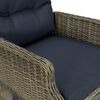 vidaXL Garden Lounge Set Brown, Black