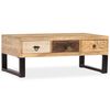 vidaXL Coffee Table Natural Wood Solid Mango Wood Medium Coffee Table