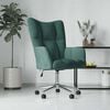 vidaXL Relaxing Chair Dark Green Velvet (100% Polyester), Steel, Foam