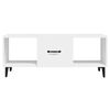 vidaXL Coffee Table White Engineered wood 40.2x19.7x15.7 in Coffee Table