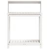 vidaXL Potting Table White Solid Pine Wood Large Potting Table