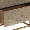 vidaXL Chest Of Drawers Natural Wood Solid mango wood and iron Medium