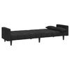 vidaXL Sofa Bed Black Velvet (100% polyester), wood, plastic Compact