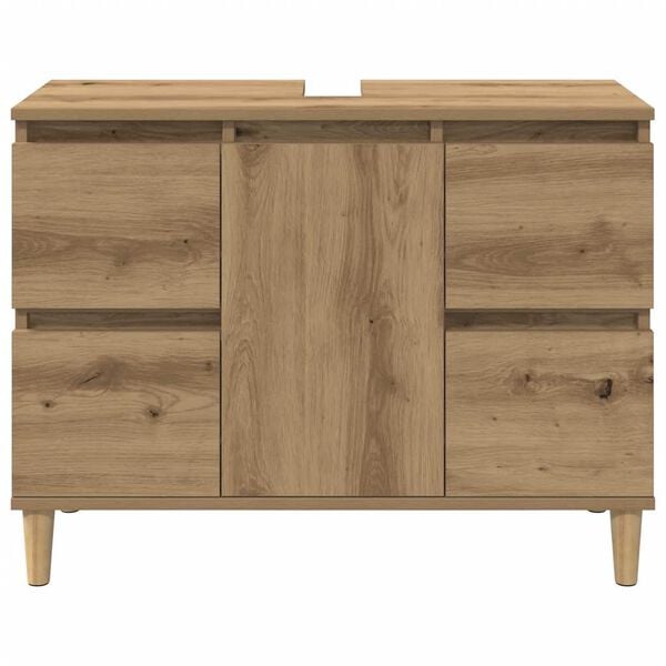 vidaXL Sink Cabinet Artisan oak Engineered wood Medium Sink Cabinet