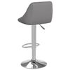 vidaXL Bar Stool Set of 2 Gray Faux leather, chrome steel Adjustable