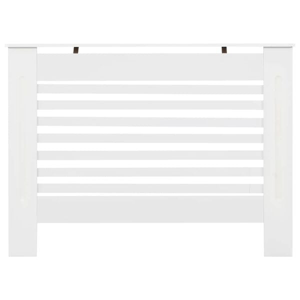 vidaXL Radiator Cover White 44.1"x7.5"x32.1" MDF