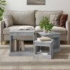 vidaXL Coffee Table Set of 3 Concrete grey Engineered wood Set of 3