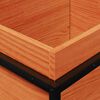 vidaXL Garden Planter Wax Brown Solid Pine Wood, Steel