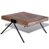 vidaXL Table Various shades of teak, Black Reclaimed teak wood, painted iron
