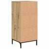 vidaXL Bathroom Cabinet with Door Artisan Oak 15.55 x 14.17 x 34.65 in