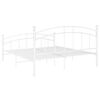 vidaXL Bed Frame White Powder-coated Metal Full Durable Bed Frame