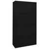 vidaXL Office Cabinet Black Steel Large Height-Adjustable Shelves