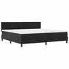 vidaXL LED Box Spring Bed with Mattress Black 78.74 x 78.74 in Velvet