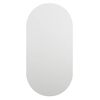 vidaXL Mirror Transparent Glass Medium Mirror Oval Minimalist