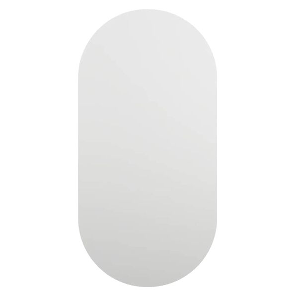 vidaXL Mirror Transparent Glass Medium Mirror Oval Minimalist