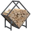 vidaXL Firewood Rack Anthracite 19.7x9.8x19.7" Cold-rolled steel