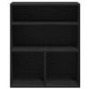 vidaXL Book Cabinet Black Engineered Wood Medium Book Cabinet