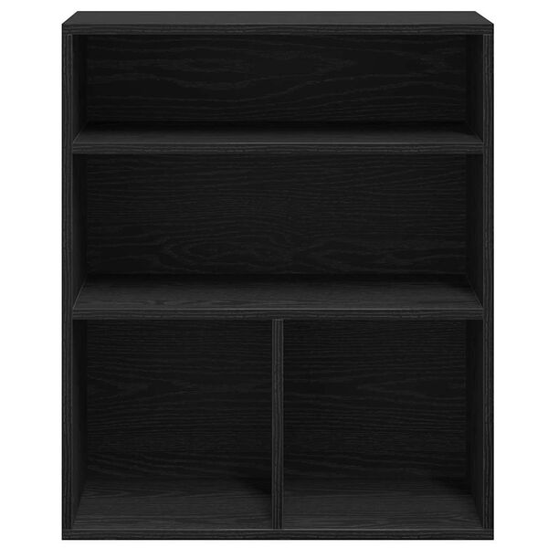 vidaXL Book Cabinet Black Engineered Wood Medium Book Cabinet