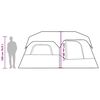 vidaXL Family Tent 9-Person Blue Quick Release Waterproof