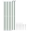 vidaXL Wire Mesh Fence with Spike Anchors Green 6.6x32.8'