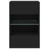 vidaXL TV Wall Cabinet Black Engineered wood Medium TV Wall Cabinet